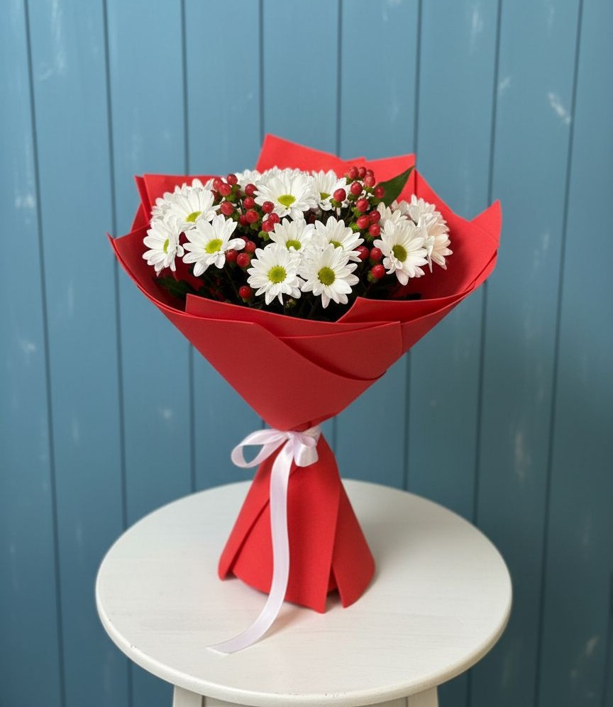 Букет цветов из: Хризантемы в Марках