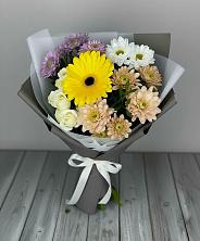 Букет цветов из:  Розы, Герберы и Хризантемы в Марках