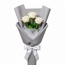 Букет 3 белые розы в Марках