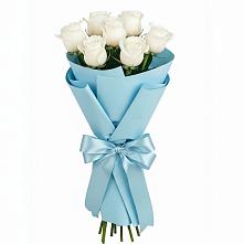 Букет 7 белых роз Проуд в Марках