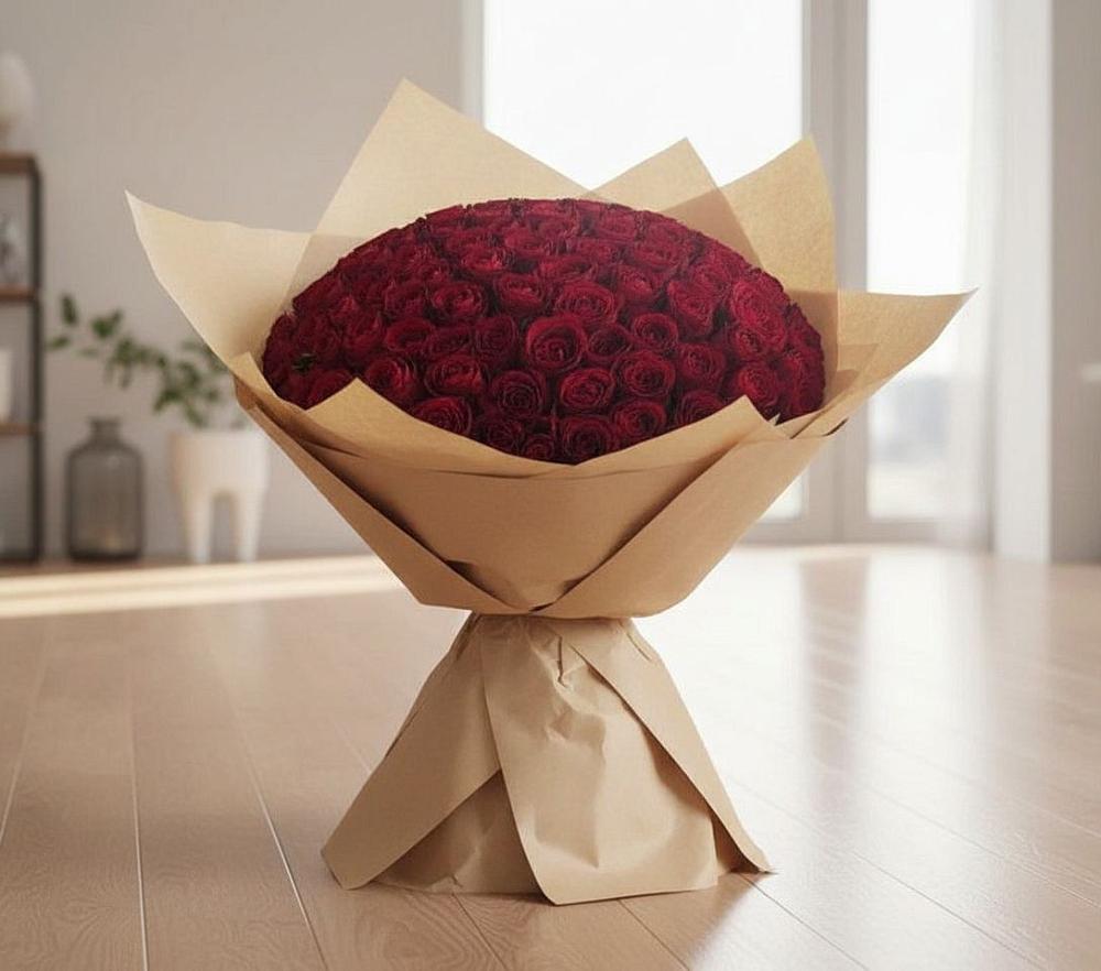 Букет 101 Красная роза в Марках