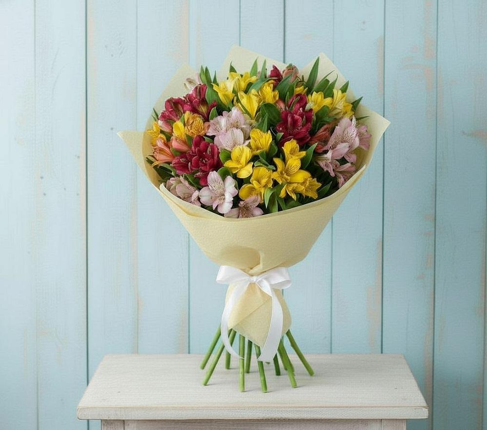 Букет цветов из: Альстромерии в Марках