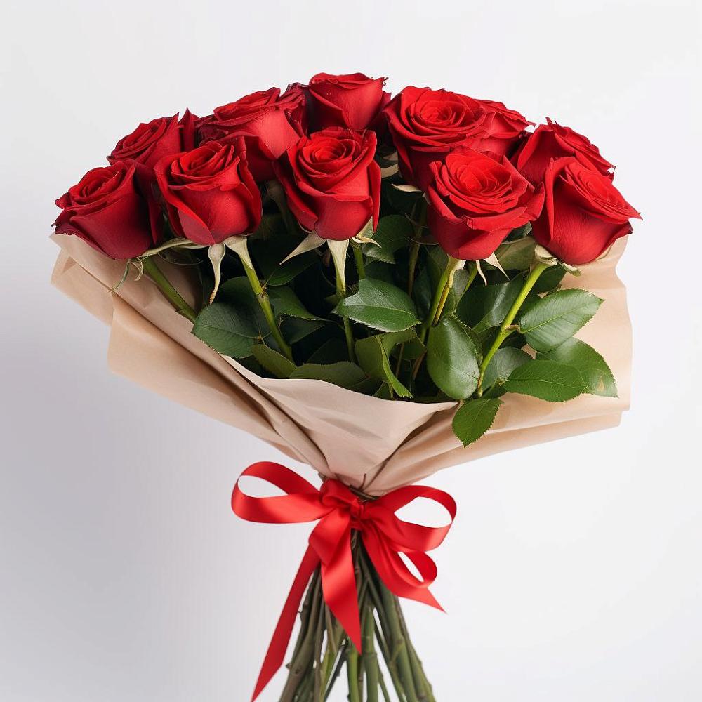 Букет 11 Красных роз Эдлесс Лав в Марках